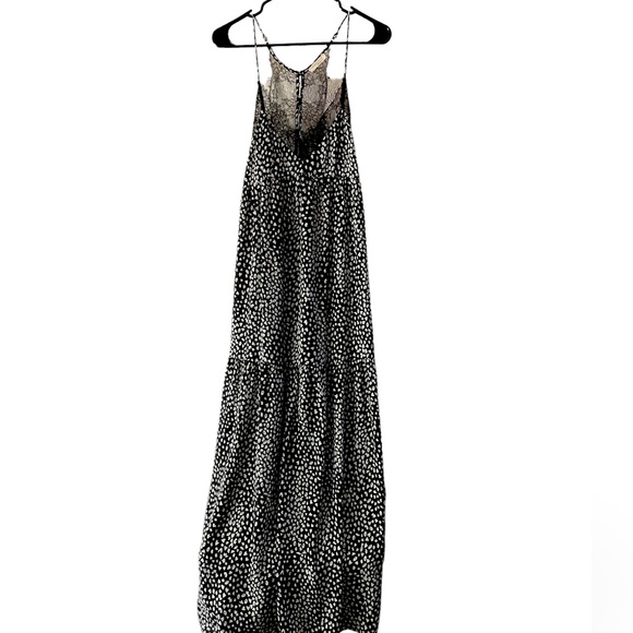 Lovestitch black lace & white maxi tiered camisole dress - Picture 1 of 6